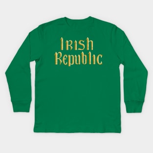 Irish Republic Flag Kids Long Sleeve T-Shirt